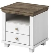 Szafki nocne - Helvetia Stolik nocny EVORA S 22 Abisko Ash + Dąb Lefkas 247DJU22 - miniaturka - grafika 1
