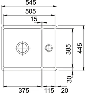 Franke Kubus KBK 160 czarny mat 126.0442.602 - Zlewozmywaki - miniaturka - grafika 4