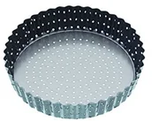 Formy do ciast - Kitchen Craft Master Class Crusty Bake rowkowana torty-/quiches kształt z powłoką zapobiegającą przywieraniu i Hebe dno KCMCCB34 - miniaturka - grafika 1