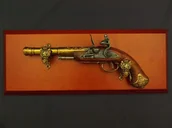 Repliki - broń - Denix SA REPLIKA LEWORĘCZNY PISTOLET SKAŁKOWY NA TABLO MODEL 1296L+TM+23 1296L+TM+23 - miniaturka - grafika 1