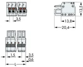 Podzespoły elektroniczne - WAGO Obudowa żeńska na kabel WAGO 2734-110 Ilośc pinów 10 Raster 3.50 mm 50 szt 2734-110 - miniaturka - grafika 1