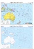 Atlasy i mapy - Australia i Oceania mapa ścienna dwustronna polityczna - konturowa 1:8 000 000 Nowa Era - miniaturka - grafika 1