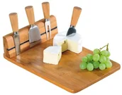 Deski do krojenia - Kesper 58641 13 deska do krojenia sera ze sztućcami, bambus, brązowa 58641 13 - miniaturka - grafika 1