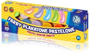 Astra Farby plakatowe pastelowe 12 kolorów 20ml - Farby i media malarskie - miniaturka - grafika 2