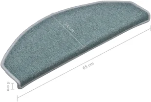 vidaXL Nakładki na schody, 15 szt., niebieskie, 65 x 24 x 4 cm - Dywany - miniaturka - grafika 8