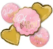 Baby shower i roczek - Amscan Balon foliowy "Baby Shower Dziewczynka" zestaw 3972601 - miniaturka - grafika 1