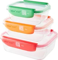 Pojemniki kuchenne - Mastrad Pojemniki kuchenne Smart szklane 3 szt. MA-F93053 - miniaturka - grafika 1