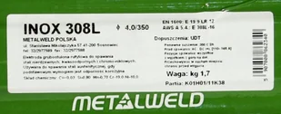 Metalweld ELEKTRODA DO STALI NIERDZEWNYCH INOX 308L 4.0MM SZTUKI - Akcesoria spawalnicze - miniaturka - grafika 2