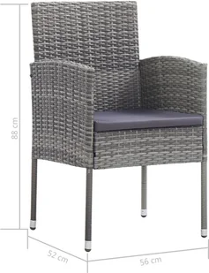 vidaXL 9-cz. zestaw mebli ogrodowych z poduszkami, polirattan, szary - Meble ogrodowe vidaXL 9-cz. zestaw mebli ogrodowych z poduszkami, polirattan, szary - Meble ogrodowe - miniaturka - grafika 22