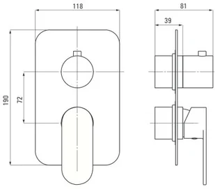 Deante Bateria wannowo-prysznicowa podtynkowa Alpinia do BOXA chrom BXY_0GAM - Baterie podtynkowe - miniaturka - grafika 4