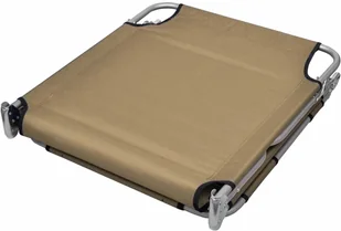 vidaXL Składany leżak z zagłówkiem i regulowanym oparciem, kolor taupe - Leżaki ogrodowe - miniaturka - grafika 5