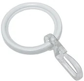 Karnisze - Gardinia 11275 pierścienie pierścienie/pierścienie do firan do karniszy z wkładką poprawiającą ślizg i haczykami do układania fałd, seria Chicago, średnica 20 MM, biały 11275 - miniaturka - grafika 1