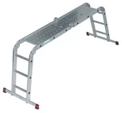 Rusztowania - Krause CORDA drabina aluminiowa przegubowa 4x3 + platforma (085108 + 085023) 085108 + 085023 - miniaturka - grafika 1