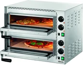 Piece, kotły  i płyty grzejne gastronomiczne - Bartscher Piec do pizzy dwukomorowy, przeszklone drzwi 2 x pizza 35 cm | Mini Plus 2 203535 - miniaturka - grafika 1