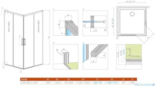 Radaway Idea Gold Kdd 80x120 387061-09-01L/387064-09-01R - Kabiny prysznicowe - miniaturka - grafika 2