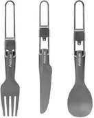 Kuchnia turystyczne i akcesoria - Rockland Zestaw ultralekkich sztućców łyżka, widelec, nóż - miniaturka - grafika 1