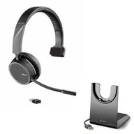 Słuchawki - Poly VOYAGER 4210 UC USB-A + Ładowarka Czarny - miniaturka - grafika 1