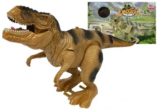 Lean Toys Dinozaur Tyranozaur Rex na baterie brązowy - Figurki dla dzieci - miniaturka - grafika 2