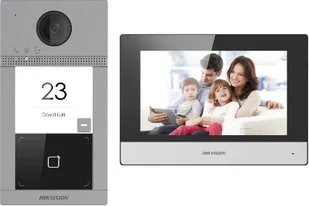 HIKVISION Zestaw wideodomofonowy IP DS-KIS604-S(B) Hikvision DS-KIS604-S(B) - Wideodomofony - miniaturka - grafika 2