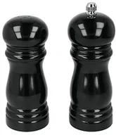 Pojemniki na przyprawy - Metaltex 586047038 młynek do pieprzu i soli shaker zestaw w lakierowany, drewno, czarna, 10 x 5 x 13 cm 58.60.47 - miniaturka - grafika 1