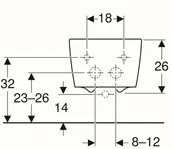 Bidety - Geberit Ceramika iCon Square Bidet podwieszany 54x35 cm biały 231910000 - miniaturka - grafika 1