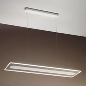 Lampy sufitowe - Linea Light Lampa wisząca LED Antille, szkło, prostokąt, chrom - miniaturka - grafika 1