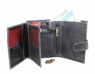 Pierre Cardin Portfel Męski Skórzany Skóra Licowa Duży Pionowy Z Zapięciem MATOWY VO02 326 A - Portfele - miniaturka - grafika 11