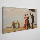 Obrazy i zdjęcia - PL Coloray Obraz Canvas plaża ratownictwo Banksy 140x70cm - miniaturka - grafika 1