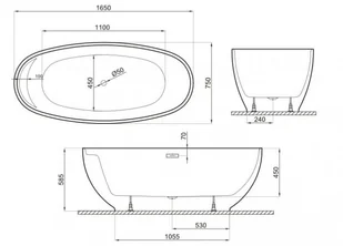 Polimat Wanna wolnostojąca Kiwi różowa 00474 - Wanny - miniaturka - grafika 4