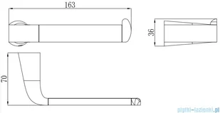 Omnires Saco uchwyt na papier toaletowy chrom SA54510CR - Wieszaki łazienkowe - miniaturka - grafika 2