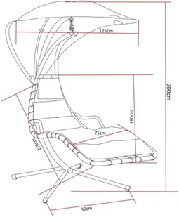SASKA GARDEN Leżak SASKA GARDEN 1018621 Czarno-zielony - Leżaki ogrodowe - miniaturka - grafika 5