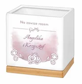 Donice - Blumfeldt Murrano Personalizowana kwadratowa z napisem dla pary na ślub PDC2-038 - miniaturka - grafika 1