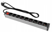 Listwy zasilające - Listwa Zasilająca 9 Gniazd 1U Kątowa Z Włącznikiem - miniaturka - grafika 1