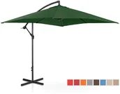 Parasole ogrodowe - Uniprodo Parasol ogrodowy wiszący - 250 x 250 cm - zielony - miniaturka - grafika 1