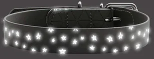 Ecolife HUNTER OBROŻA DLA PSA CONVENIENCE REFLECT STARS CZARNA dł 40 szer 2cm - Obroże dla psów - miniaturka - grafika 2