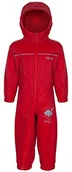 Pozostała odzież dla rowerzystów - Regatta Boy's Puddle IV jednoczęściowy kombinezon przeciwdeszczowy dla dzieci, czerwony, 98 RKW156   9Y6CA7 - miniaturka - grafika 1