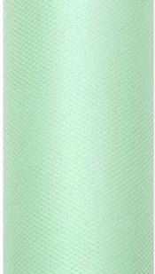 Party Deco Tiul gładki miętowy - 15 cm x 9 metrów - 1 szt. TIU15-103 - Pasmanteria - miniaturka - grafika 2