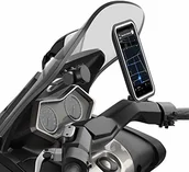 Uchwyty samochodowe do telefonów - Shapeheart Shapeheart Magnetyczny uchwyt na smartfon do skutera | centralna deska rozdzielcza | uniwersalna | ochrona przed deszczem | kompatybilny ze wszystkimi markami | telefon XL do 16,8 cm SCREW_XL - miniaturka - grafika 1