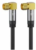 Kable - Goobay Kabel antenowy satelitarny czarny (135 dB typ), 4X ekranowany pozłacany, wtyczka F 90° > gniazdo F 90° 2,0 m czarny (PC-186A-VDE) - miniaturka - grafika 1