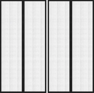 VidaXL Lumarko Moskitiera na drzwi z magnesami, 2 szt., czarna, 220x100 cm! 314687 VidaXL - Moskitiery - miniaturka - grafika 2