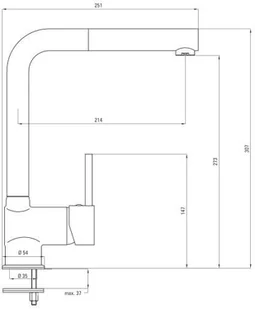 Deante Aster BCA 073M - Baterie kuchenne - miniaturka - grafika 3