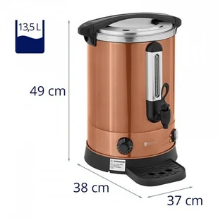 Royal Catering Warnik do wody - 13.5 l - 2500 W - ociekacz - pomarańczowy 10012464 RC-WBDW14CO - Inne urządzenia gastronomiczne - miniaturka - grafika 7