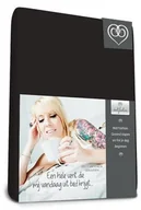 Prześcieradła - Bed-Fashion prześcieradło z gumką, dżersej, czarne, podwójne, 140x200 cm 1150140200902 - miniaturka - grafika 1