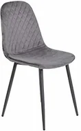Krzesła - Apollo MIRA krzesło do jadalni aksamitny welur szare T53,5 x S44 x W89 cm - miniaturka - grafika 1