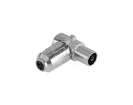 Złącza, przejściówki, adaptery - LP Gniazdo antenowe TV metalowe duże kątowe AP_141463 - miniaturka - grafika 1