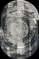 Dywany - Agnella Dywan Agnus CURRUS czarny owal wełna 9A06-1462C - miniaturka - grafika 1