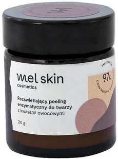 Mel Skin Rozświetlający peeling enzymatyczny do twarzy z kwasami owocowymi 20g - Peelingi i scruby do twarzy - miniaturka - grafika 3
