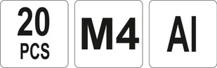 Yato NITONAKRĘTKI ALUMINIOWE M4 20SZT YT-36452 YT-36452 - Nitownice - miniaturka - grafika 4