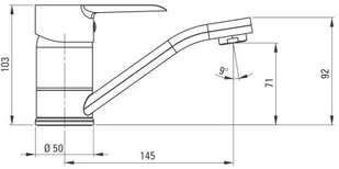 Deante Corio Bateria umywalkowa stojąca z ruchomą wylewką BFC 026M [14850029] - Baterie umywalkowe - miniaturka - grafika 5