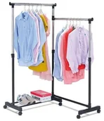 Wieszaki i stojaki - Stojak obrotowy na sukienkę chrom / czarny, 164 x 173 cm - miniaturka - grafika 1